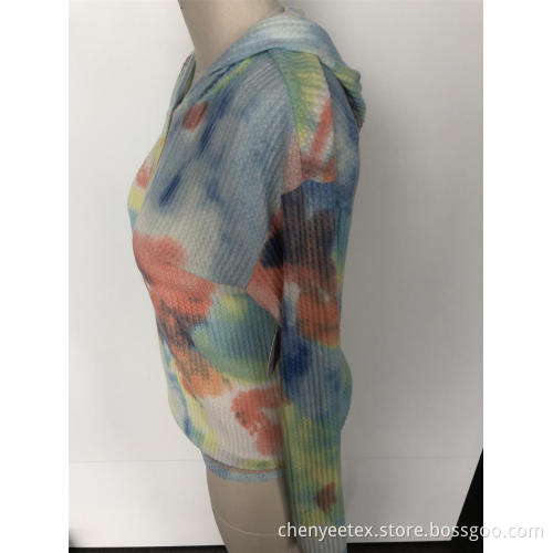Tie-Dye-Kapuzenpullover mit Kapuze